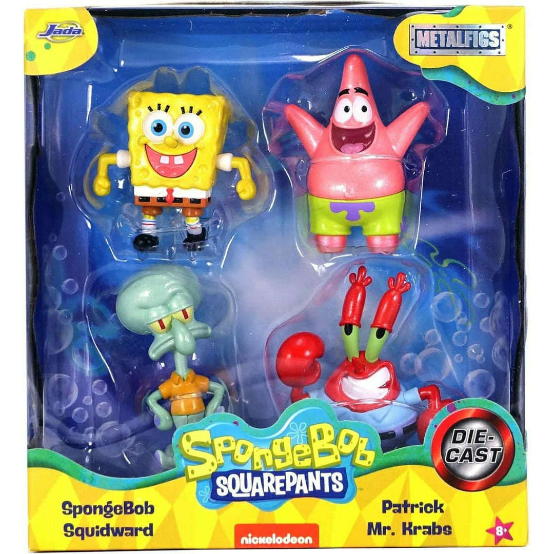 Toys N Tuck:Jada 2.5 inch Metalfigs SpongeBob Squarepants 4 Pack,SpongeBob SquarePants