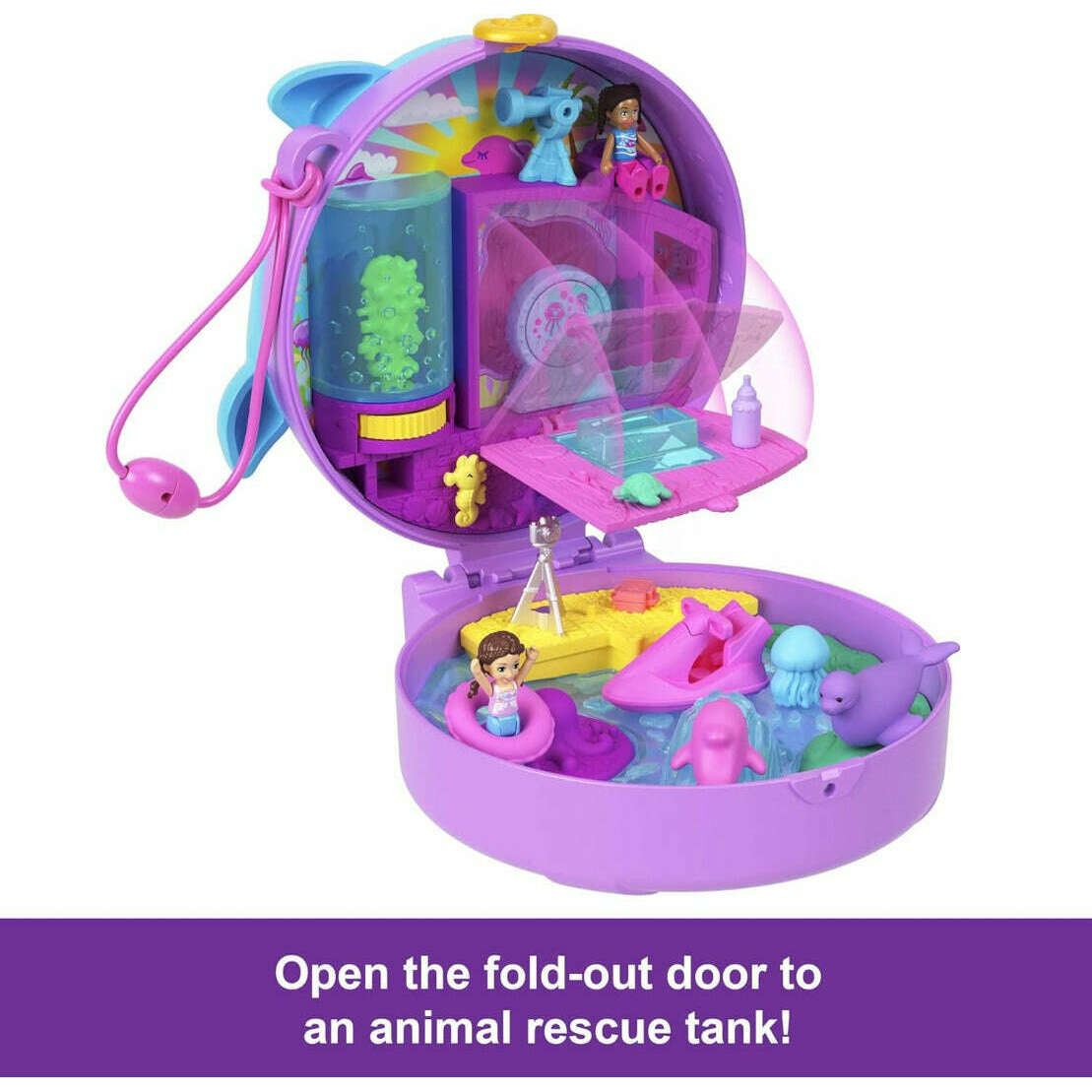 Toys N Tuck:Polly Pocket Dolphin Rescue & Play Compact,Polly Pocket