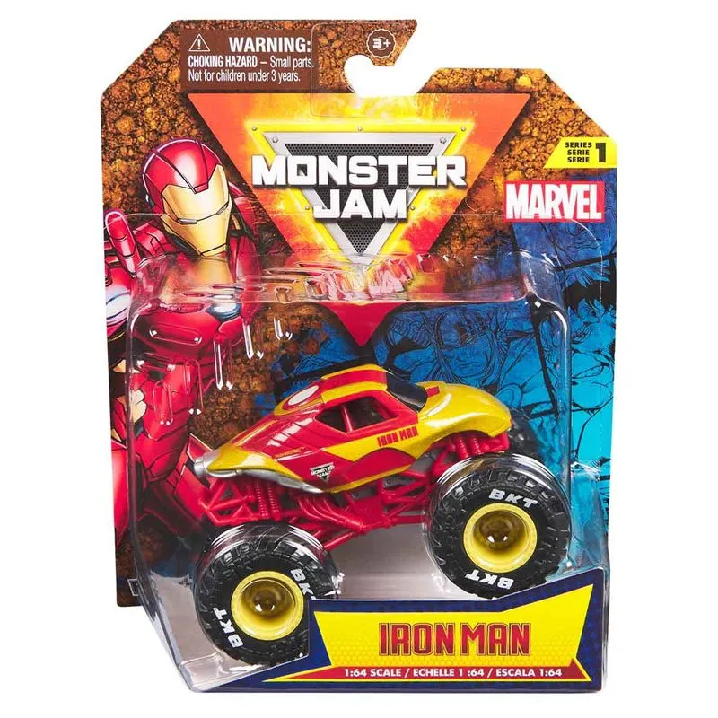 Toys N Tuck:Monster Jam 1:64 Series 1 Marvel Iron Man,Monster Jam