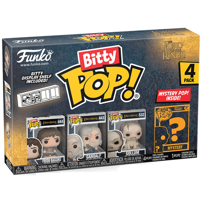 Toys N Tuck:Bitty Pop! LOTR 4 Pack - Frodo Baggins,Gandalf,Gollum And Mystery Bitty,The Lord Of The Rings