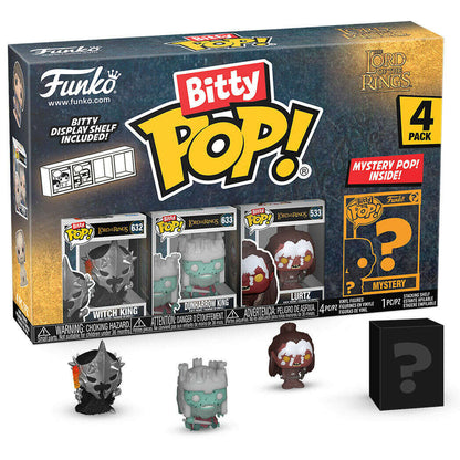 Toys N Tuck:Bitty Pop! LOTR 4 Pack - Witch King,Dunharrow King,Lurtz And Mystery Bitty,The Lord Of The Rings