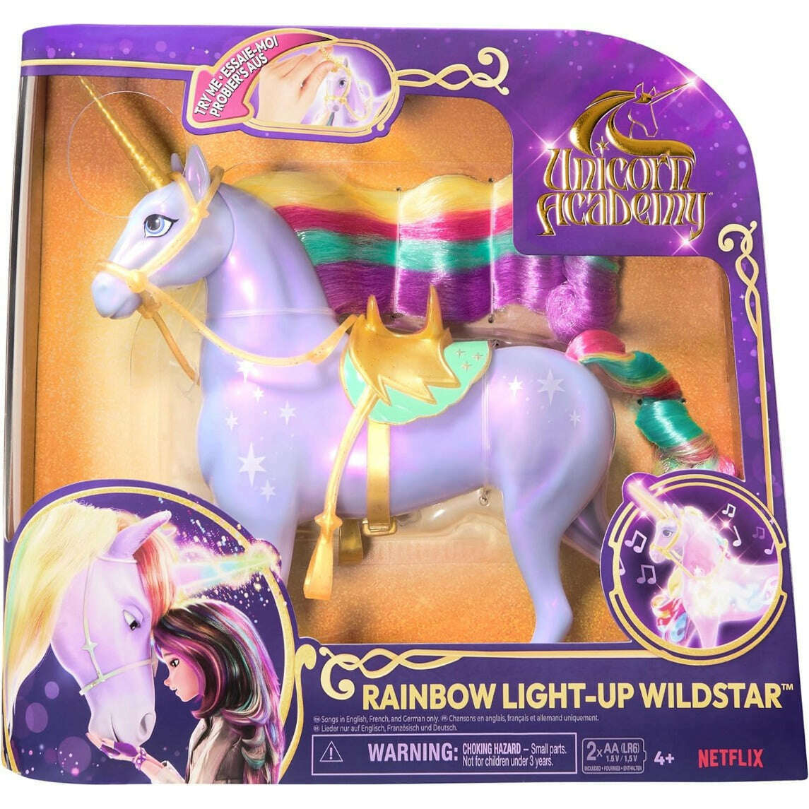 Toys N Tuck:Unicorn Academy - Rainbow Light-Up Wildstar,Unicorn Academy