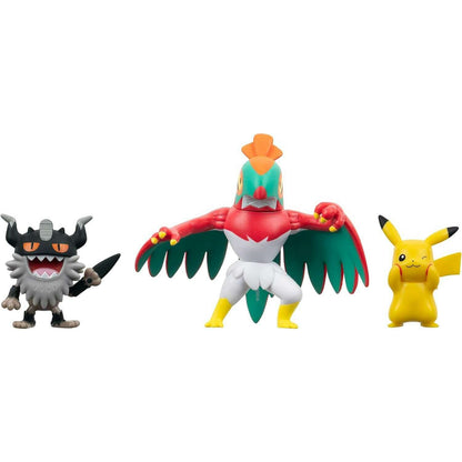 Toys N Tuck:Pokemon Battle Figure Set - Perrserker,Hawlucha,Pikachu,Pokemon