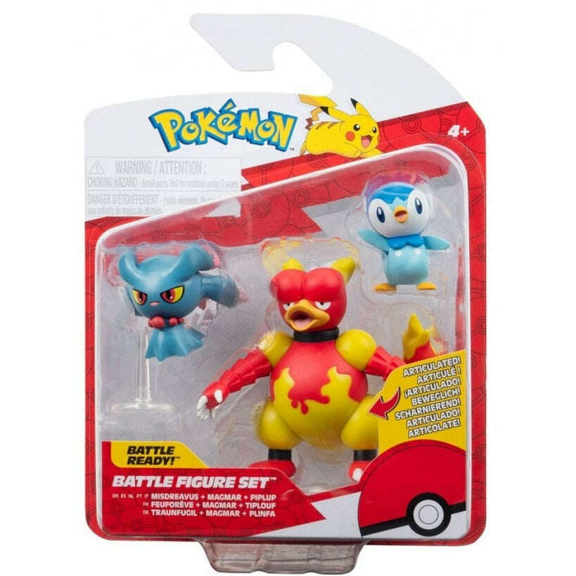 Toys N Tuck:Pokemon Battle Figure Set - Misdreavus,Magmar,Piplup,Pokemon