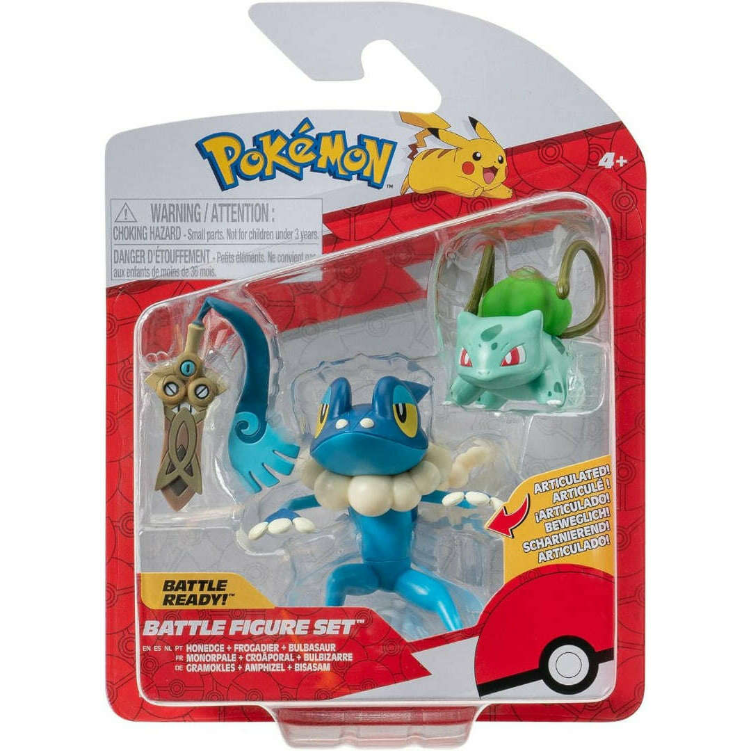 Toys N Tuck:Pokemon Battle Figure Set - Honedge,Frogadier,Bulbasaur,Pokemon