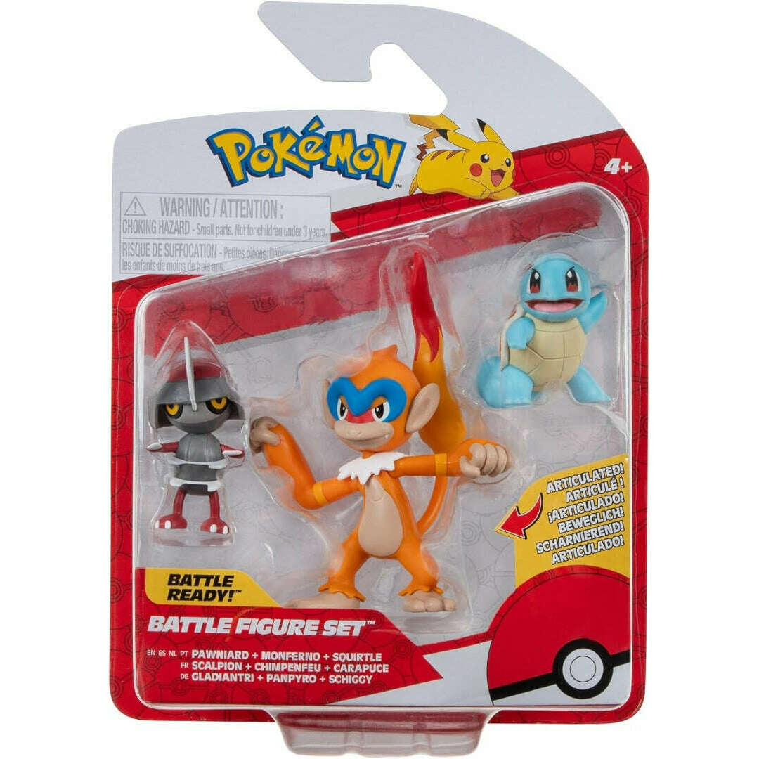 Toys N Tuck:Pokemon Battle Figure Set - Pawniard,Monferno,Squirtle,Pokemon