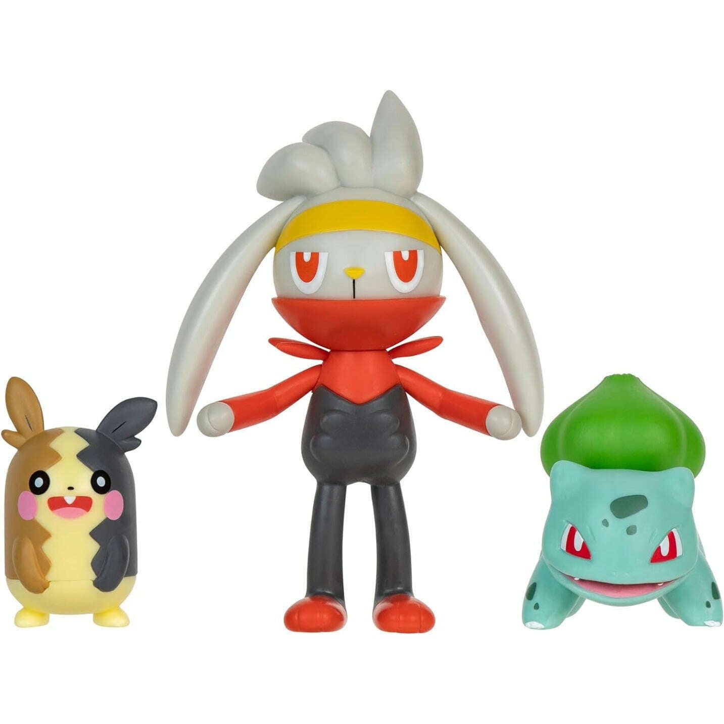 Toys N Tuck:Pokemon Battle Figure Set - Morpeko,Raboot,Bulbasaur,Pokemon