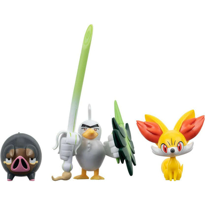 Toys N Tuck:Pokemon Battle Figure Set - Lechonk,Sirfetch'D,Fennekin,Pokemon