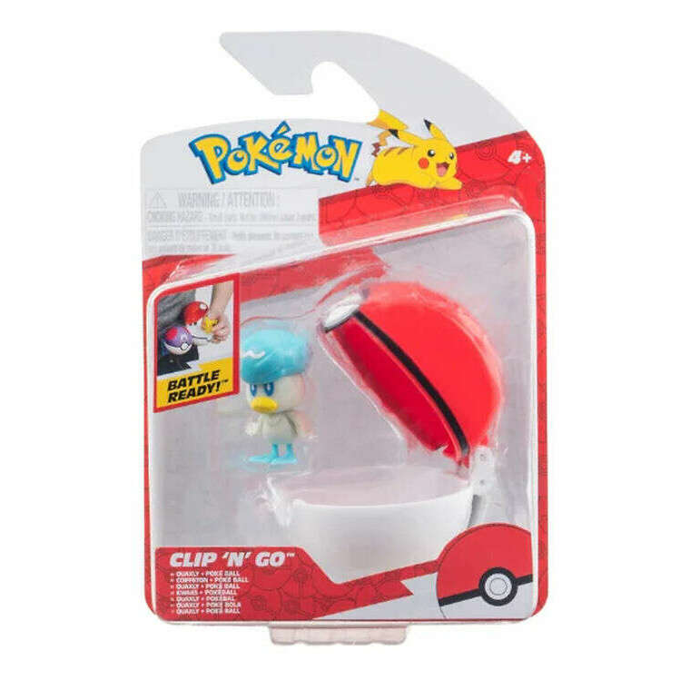 Toys N Tuck:Pokemon Clip 'N' Go - Quaxly And Poke Ball,Pokemon