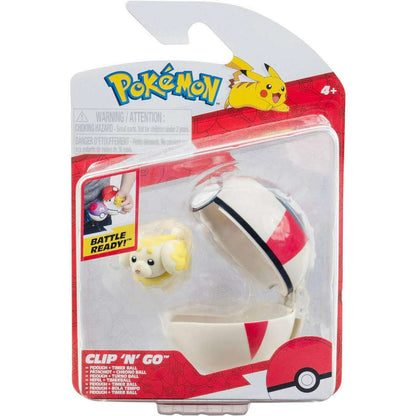 Toys N Tuck:Pokemon Clip 'N' Go - Fidough And Timer Ball,Pokemon