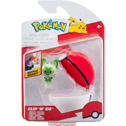 Toys N Tuck:Pokemon Clip 'N' Go - Sprigatito And Poke Ball,Pokemon