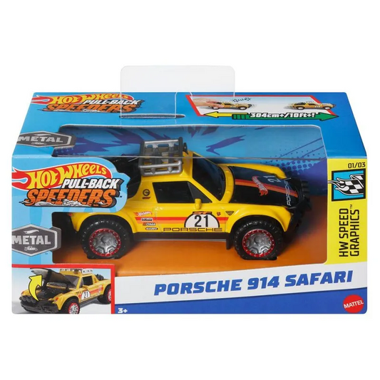 Toys N Tuck:Hot Wheels Pull-back Speeders Porsche 914 Safari,Hot Wheels