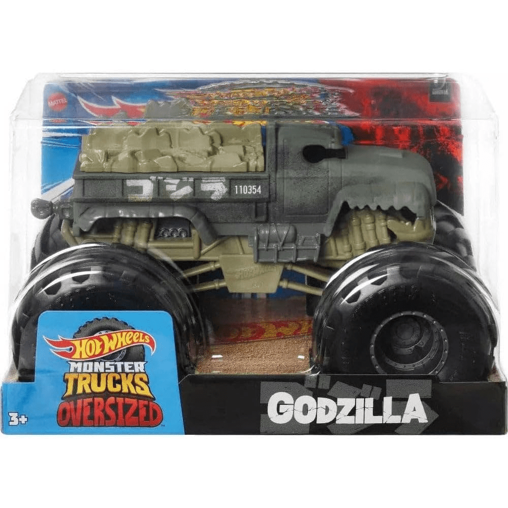 Toys N Tuck:Hot Wheels Monster Trucks Oversized - Godzilla,Hot Wheels