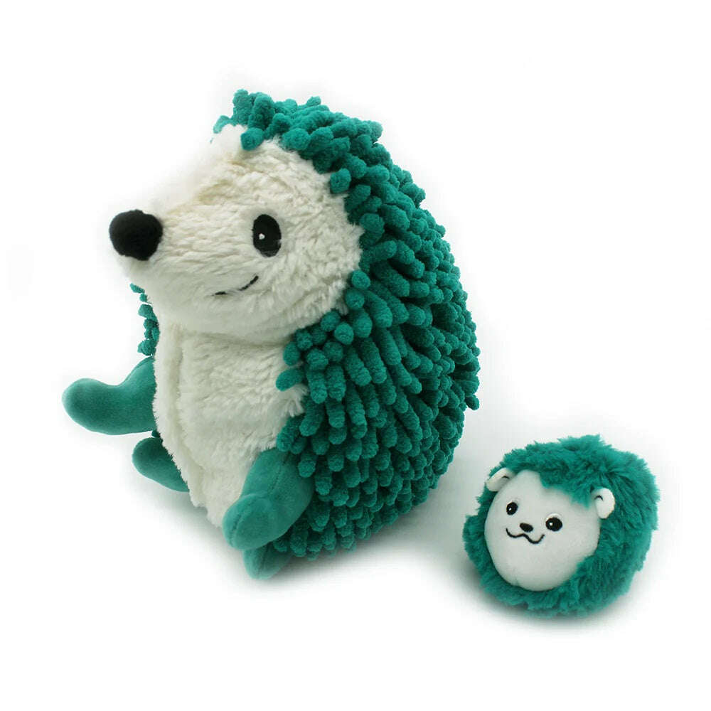 Toys N Tuck:Ptipotos Plush Green Hedgehog with Baby,Ptipotos