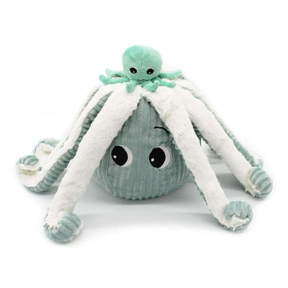 Toys N Tuck:Ptipotos Plush Mint Green Octopus with Baby,Ptipotos