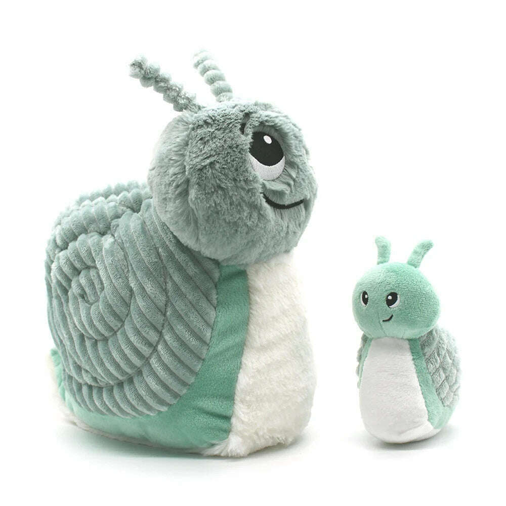 Toys N Tuck:Ptipotos Plush Mint Green Snail with Baby,Ptipotos