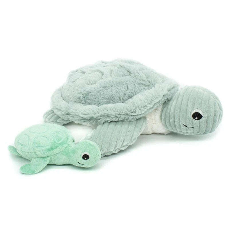 Toys N Tuck:Ptipotos Plush Mint Green Turtle with Baby,Ptipotos