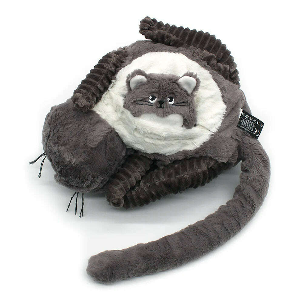 Toys N Tuck:Ptipotos Plush Grey Cat with Baby,Ptipotos