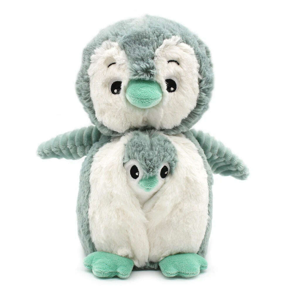 Toys N Tuck:Ptipotos Plush Mint Green Penguin with Baby,Ptipotos