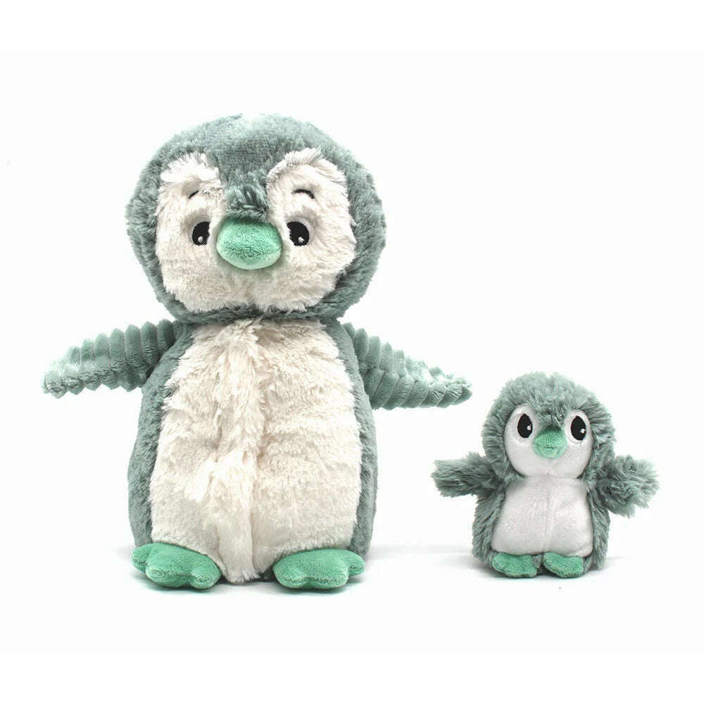 Toys N Tuck:Ptipotos Plush Mint Green Penguin with Baby,Ptipotos