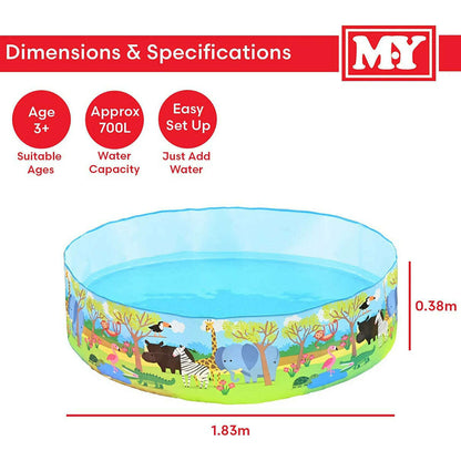 Toys N Tuck:M.Y Splash 6FT Safari Quick Set Pool,Kandy Toys