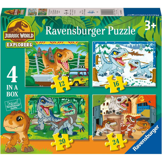 Toys N Tuck:Ravensburger 4 Puzzles in a Box Jurassic World Explorers,Jurassic World