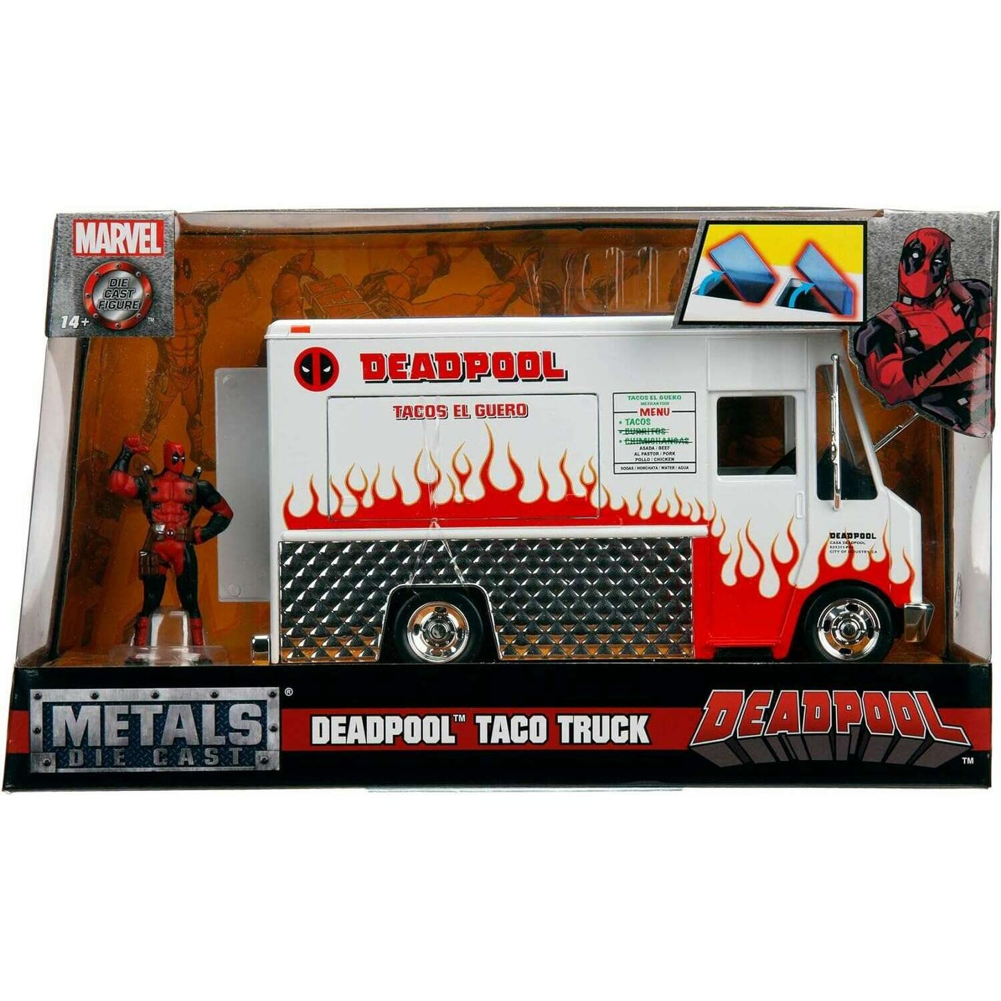 Toys N Tuck:Deadpool Taco Truck 1:24 Die Cast,Marvel