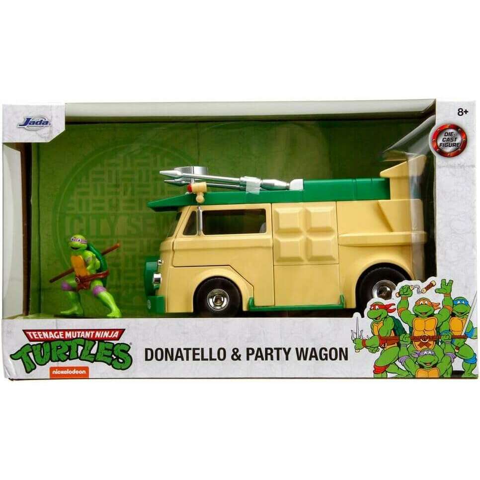 Toys N Tuck:Teenage Mutant Ninja Turtles Donatello & Party Wagon 1:24 Die Cast,Teenage Mutant Ninja Turtles