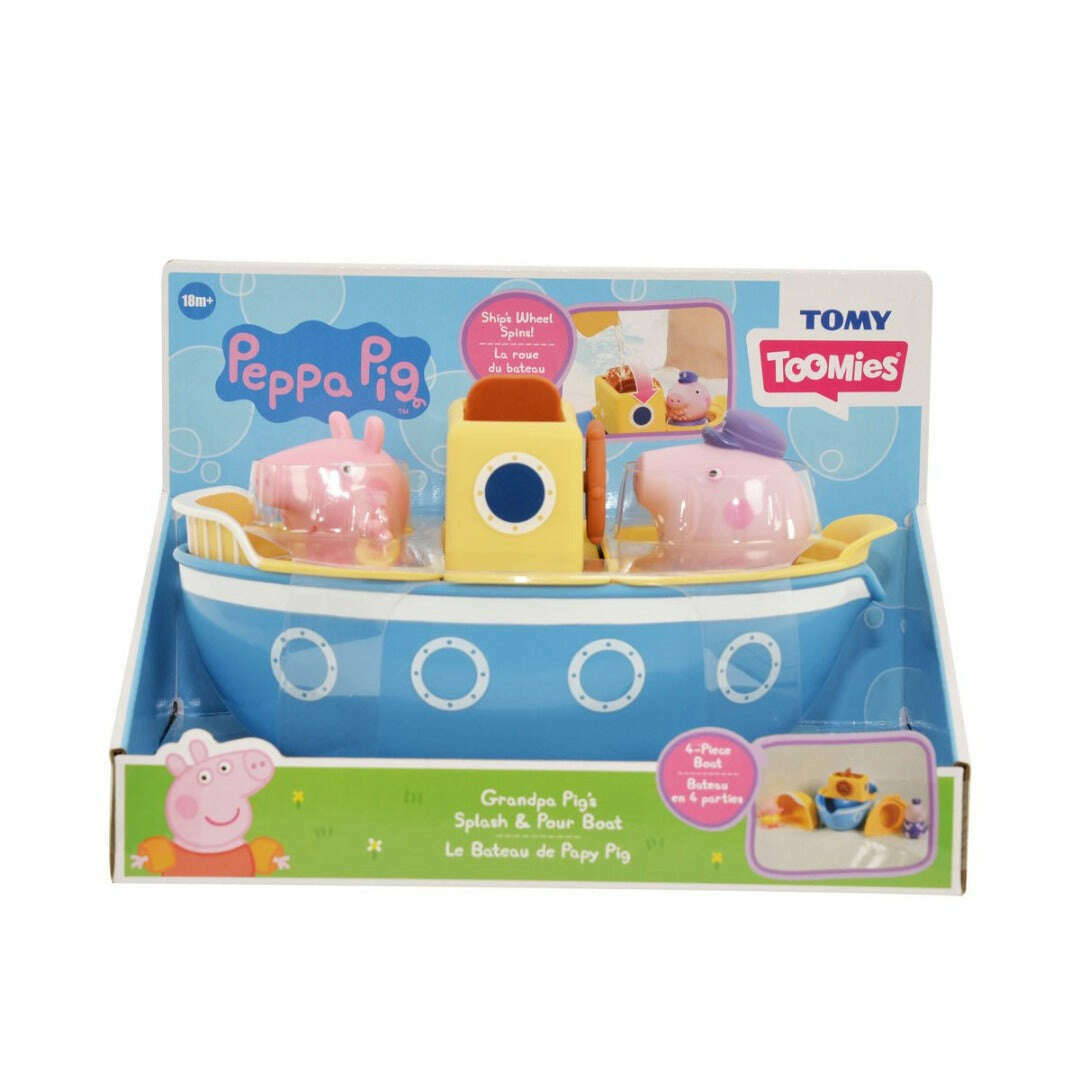 Toys N Tuck:Tomy Toomies Peppa Pig Grandpa Pig's Splash & Pour Boat,Peppa Pig