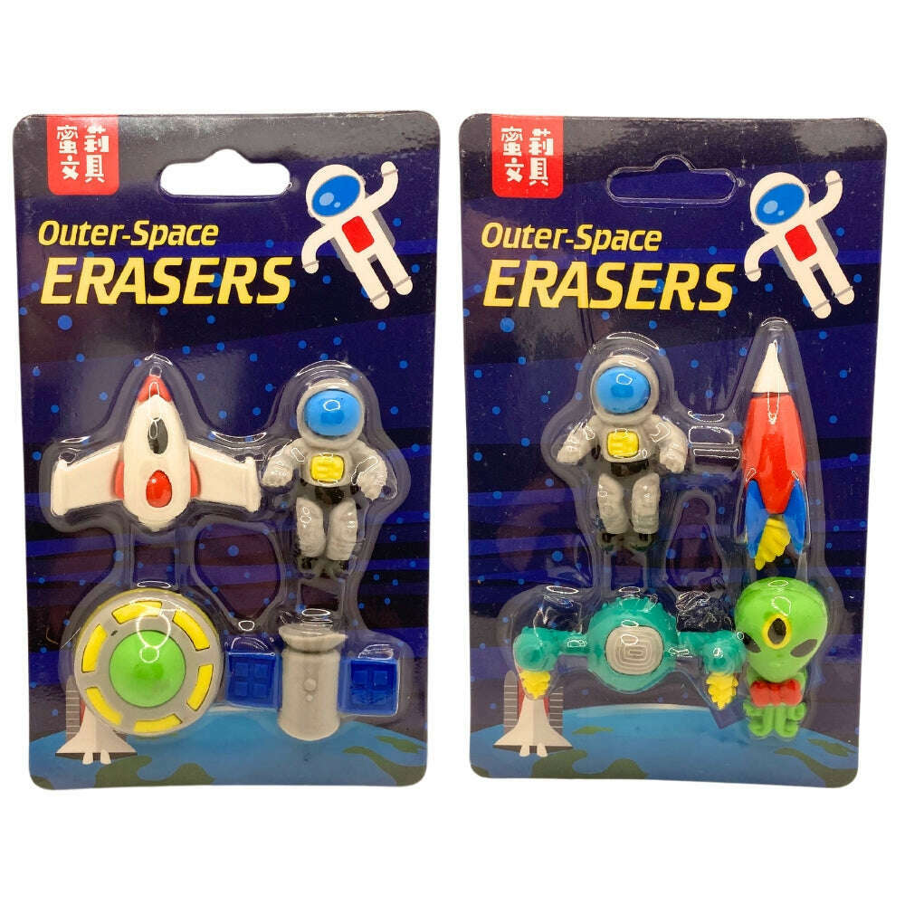 Toys N Tuck:Outer Space Series Rubber Erasers 4 Packs,Playwrite