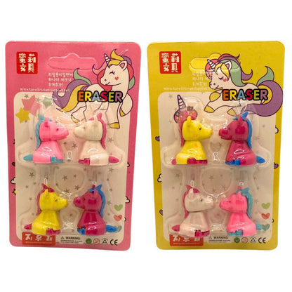 Toys N Tuck:Unicorn Series Rubber Erasers 4 Packs,Playwrite