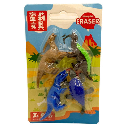 Toys N Tuck:Dinosaur Series Rubber Erasers 4 Packs,Playwrite