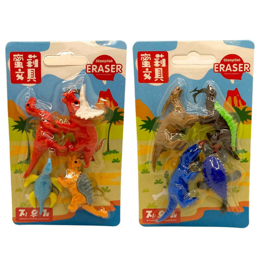 Toys N Tuck:Dinosaur Series Rubber Erasers 4 Packs,Playwrite