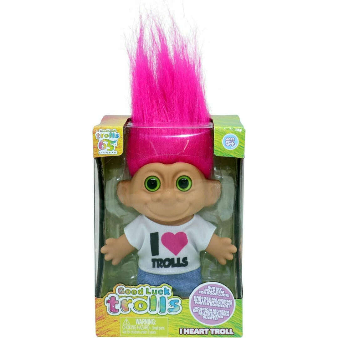 Toys N Tuck:Good Luck Trolls 65TH Anniversary - 4'' I Heart Troll,Trolls