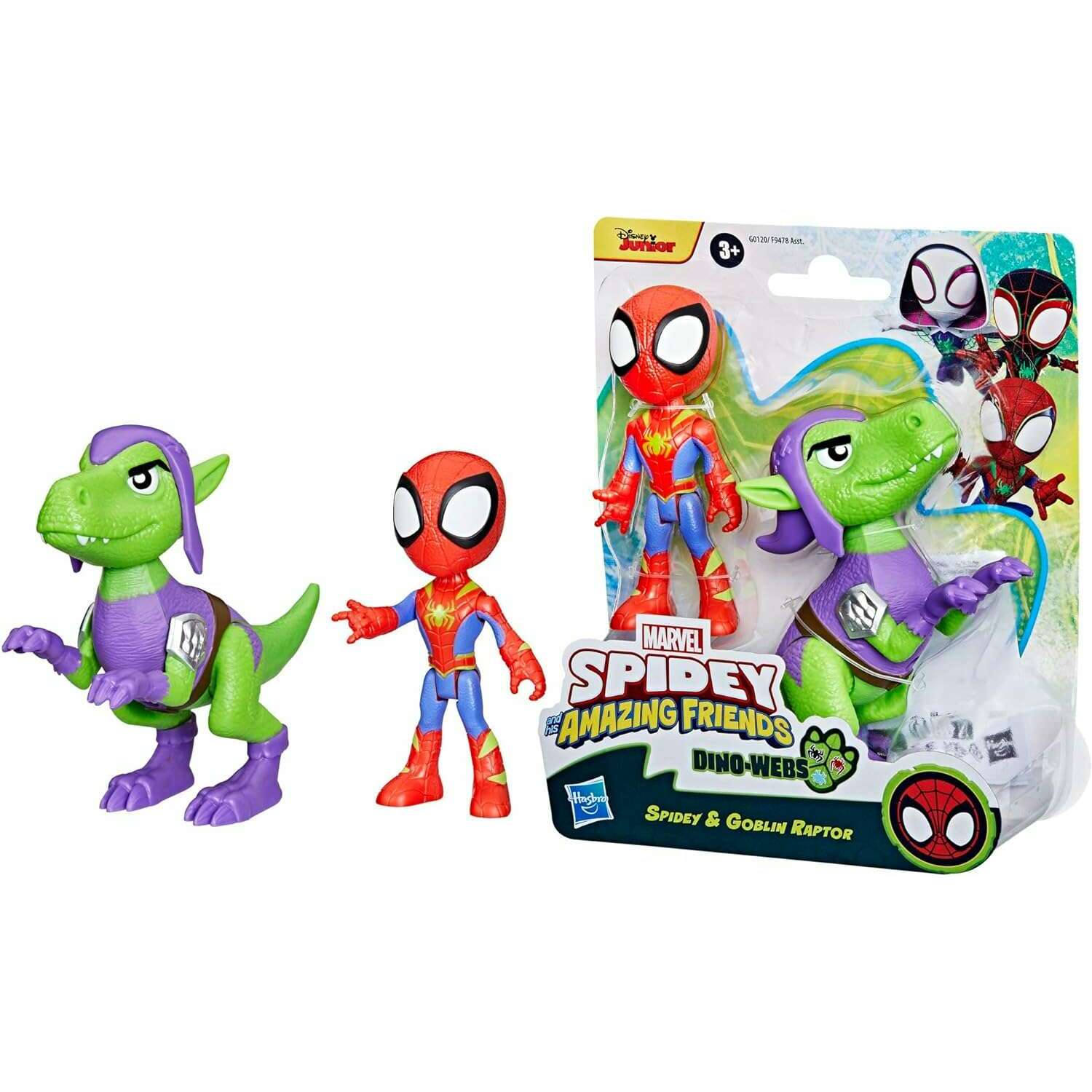 Toys N Tuck:Marvel Spidey And His Amazing Friends Spidey & Goblin Raptor,Spider-man