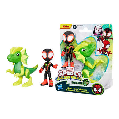 Toys N Tuck:Marvel Spidey And His Amazing Friends Miles Spin Morales & Marvels Electrosaurus,Spider-man