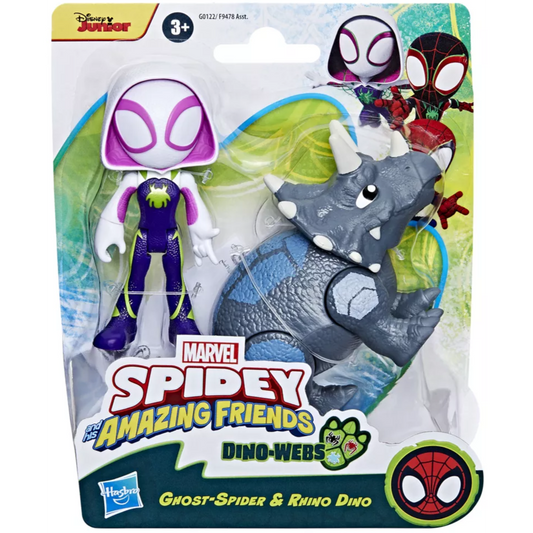 Toys N Tuck:Marvel Spidey And His Amazing Friends Ghost-Spider & Rhino Dino,Spider-man