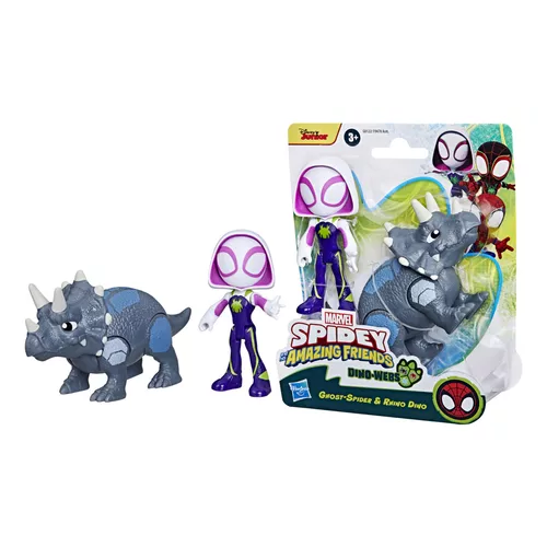 Toys N Tuck:Marvel Spidey And His Amazing Friends Ghost-Spider & Rhino Dino,Spider-man