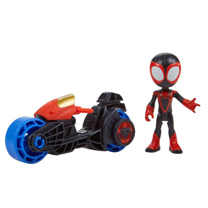 Toys N Tuck:Marvel Spidey And His Amazing Friends Miles Spin Morales & Motorcycle,Spider-man