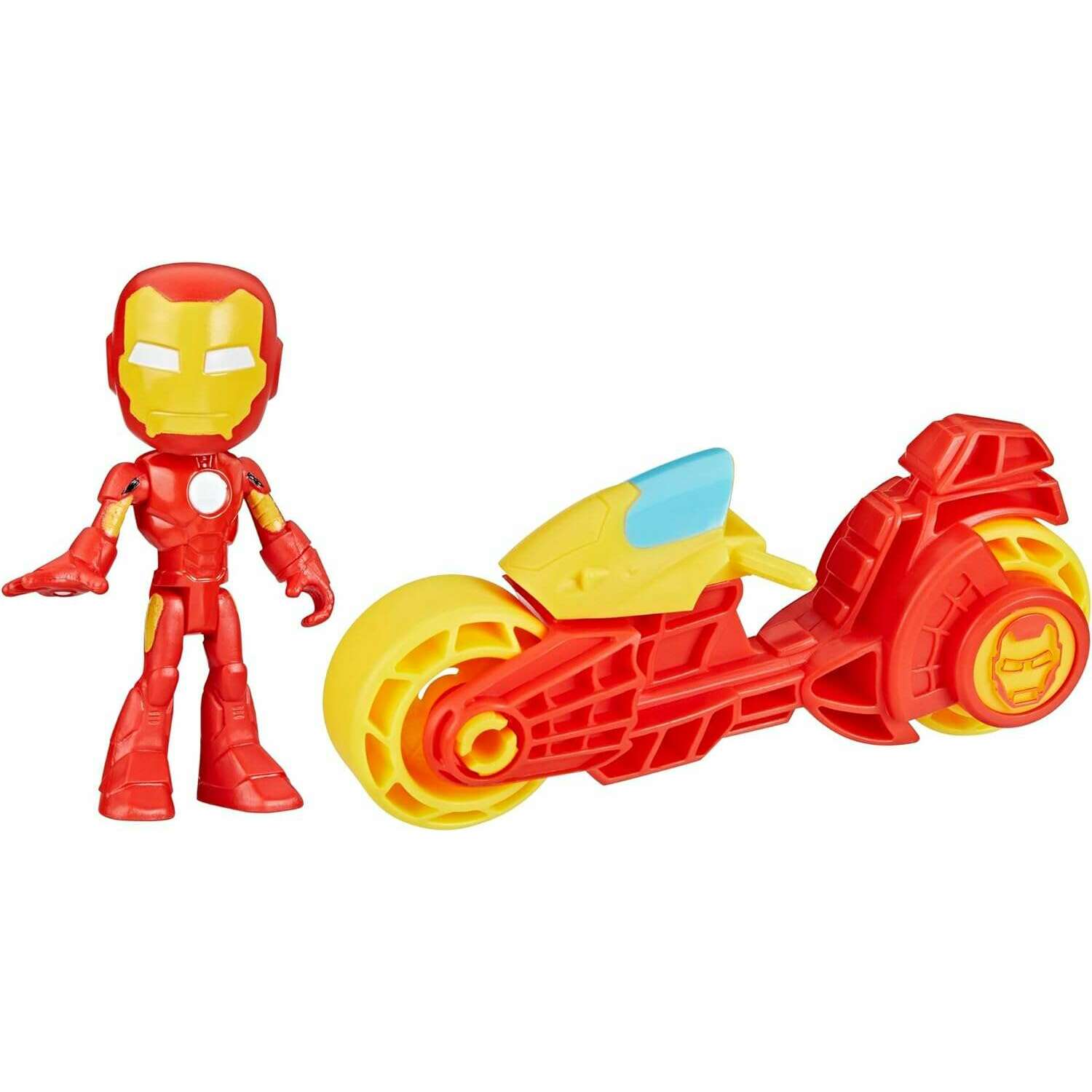 Toys N Tuck:Marvel Spidey And His Amazing Friends Iron Man & Motorcycle,Spider-man