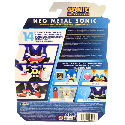 Toys N Tuck:Sonic The Hedgehog 4 Inch Figure - Neo Metal Sonic with Electric Wand,Sonic The Hedgehog