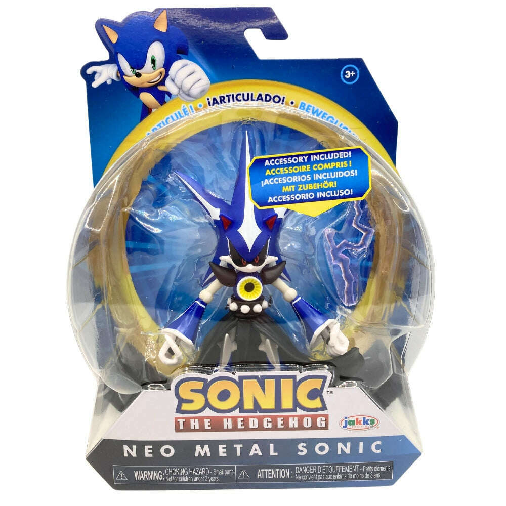 Toys N Tuck:Sonic The Hedgehog 4 Inch Figure - Neo Metal Sonic with Electric Wand,Sonic The Hedgehog