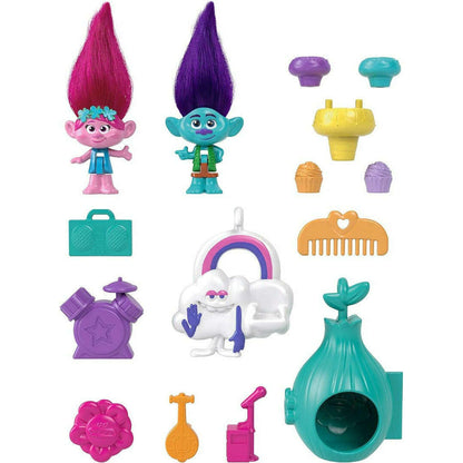 Toys N Tuck:Polly Pocket Trolls Poppy & Branch Compact Playset,Polly Pocket