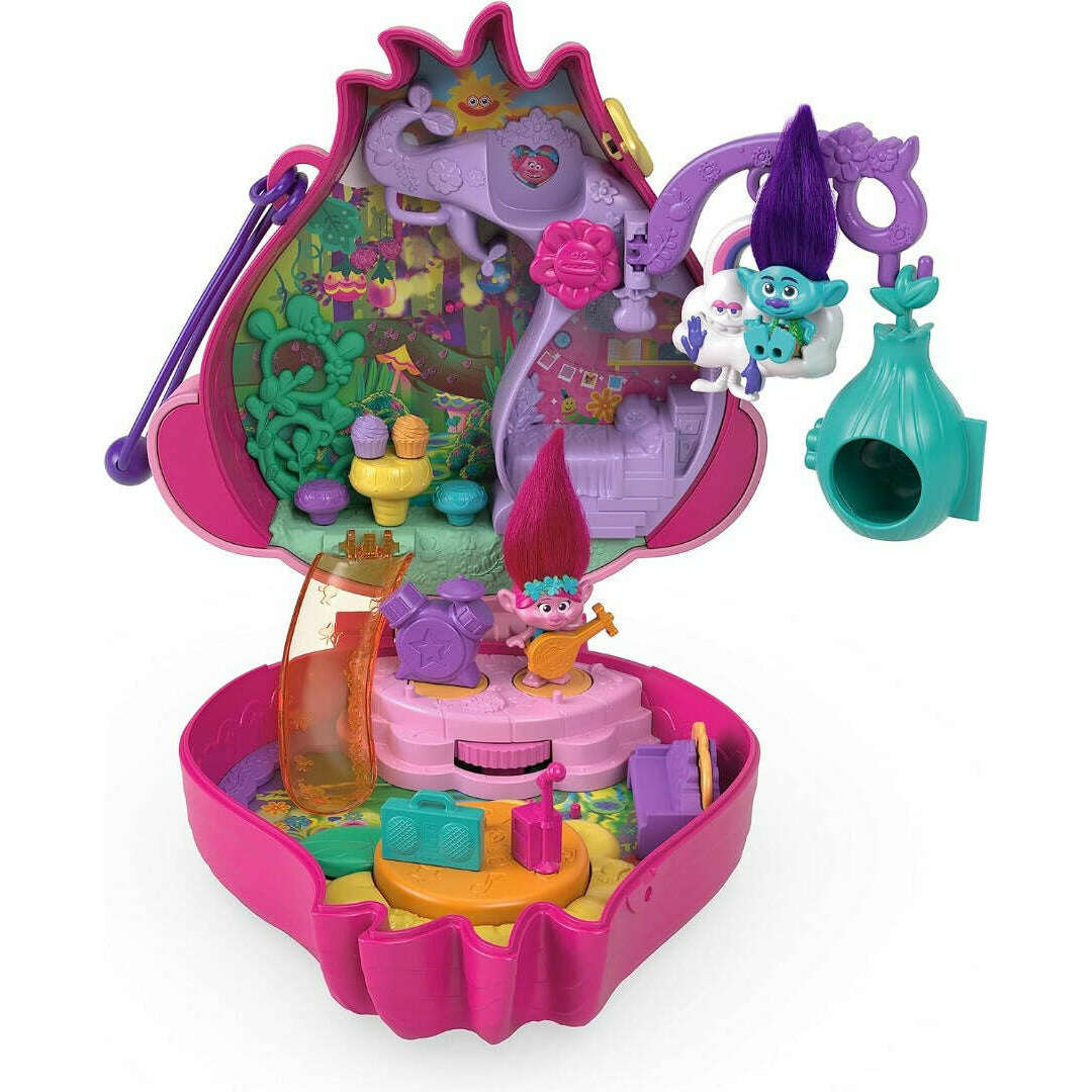 Toys N Tuck:Polly Pocket Trolls Poppy & Branch Compact Playset,Polly Pocket