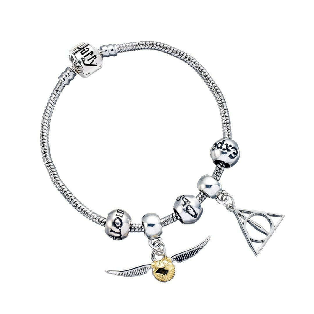 Toys N Tuck:Harry Potter Charm Bracelet - Snitch & Deathly Hallows Charms,Harry Potter