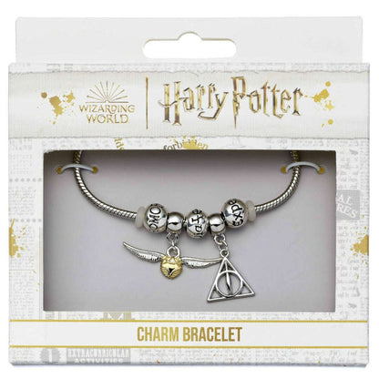 Toys N Tuck:Harry Potter Charm Bracelet - Snitch & Deathly Hallows Charms,Harry Potter