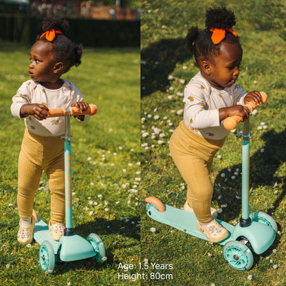 Toys N Tuck:Boldcube Teeny 3 Wheel Scooter - Mint & Orange,Boldcube