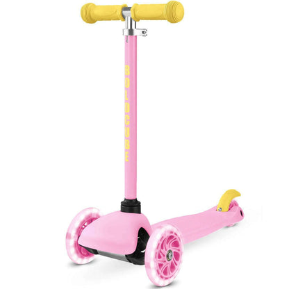 Toys N Tuck:Boldcube Teeny 3 Wheel Scooter - Pink & Yellow,Boldcube