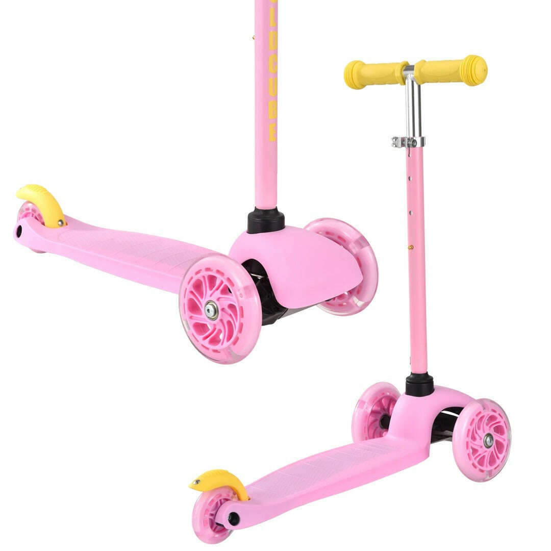 Toys N Tuck:Boldcube Teeny 3 Wheel Scooter - Pink & Yellow,Boldcube