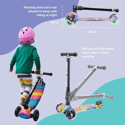 Toys N Tuck:Boldcube Big 3 Wheel Folding Scooter - Dark Night,Boldcube